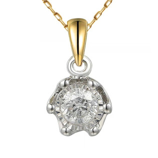 Zlatý přívěsek s diamantem 0,23 ct Royal | iSezam.cz