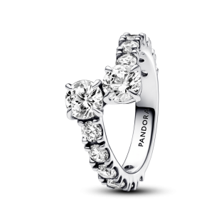 Srebrny Pierścionek Pandora ze Splecionych Pasm 193149C01 - JubilerSezam.pl