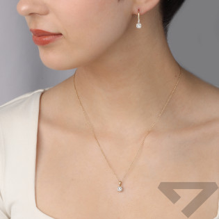 Zlaté Náušnice s Diamanty ryzost 585 Bigl | iSezam.cz