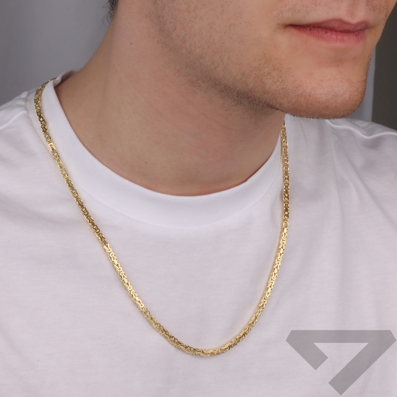 Zlatý řetízek královský vzor ryzost 585