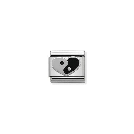 Link Nomination Composable Ying Yang Serce - JubilerSezam.pl