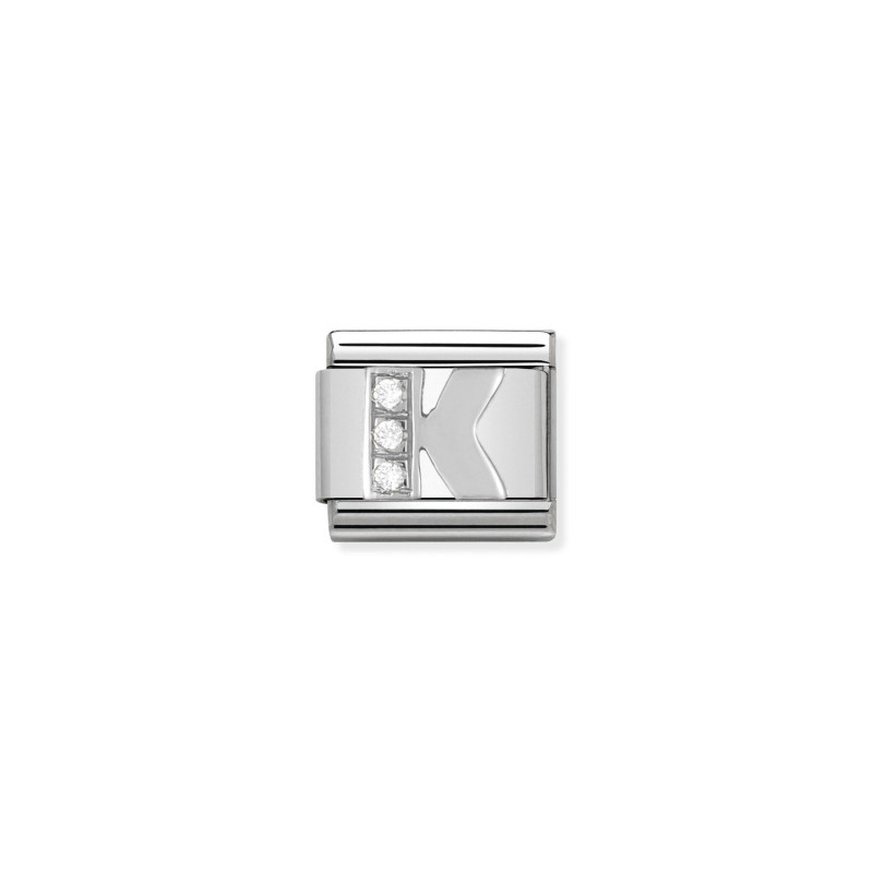 Srebrna Literka K Nomination Composable - JubilerSezam.pl