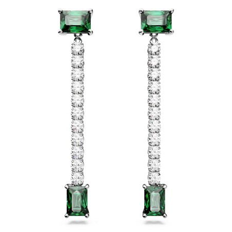 Kolczyki Swarovski Matrix Zielone Długie 5665786 - JubilerSezam.pl
