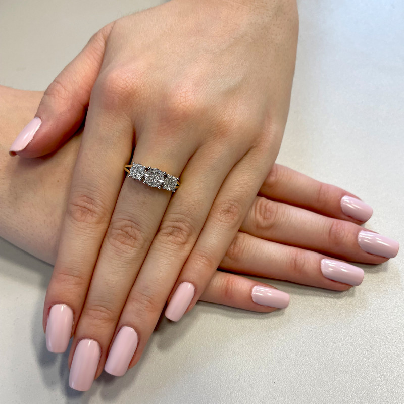 Zásnubní prsten NOBLE s diamanty LC JR12120 Y ryzost 585