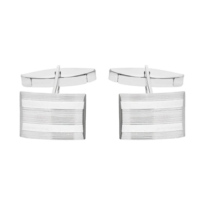 Stříbrné manžetové knoflíčky obdélník Ag 925 | iSezam.cz