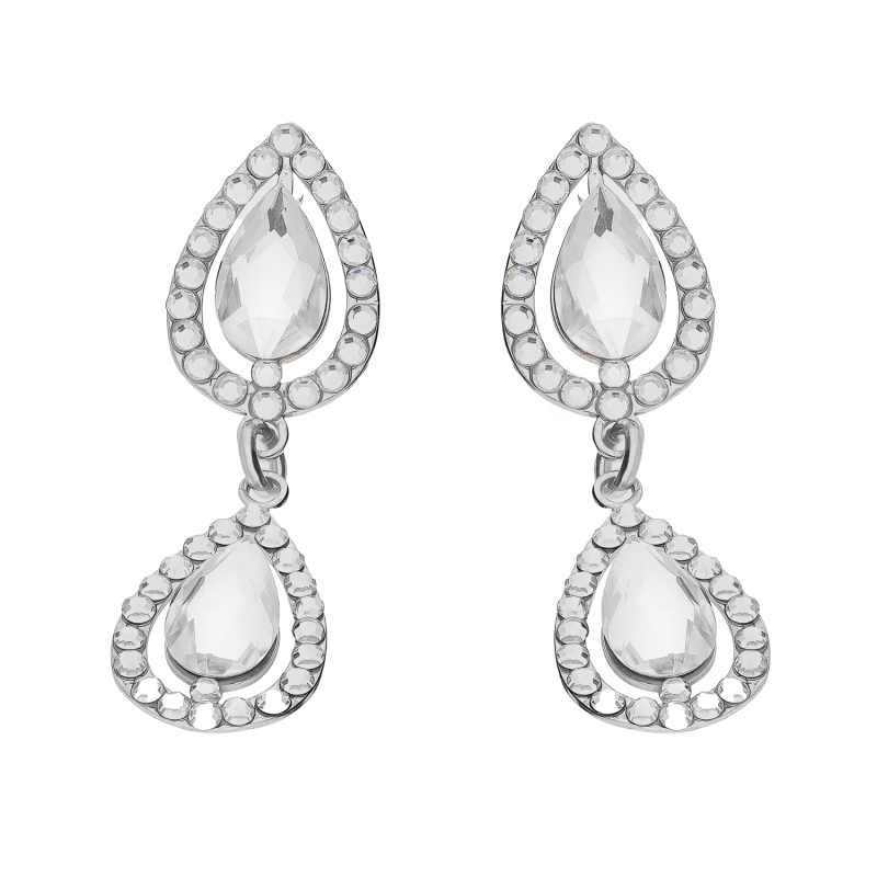 Stříbrné náušnice GRACE s krystaly/puzety RD 2 744-1 crystal ryzost 925