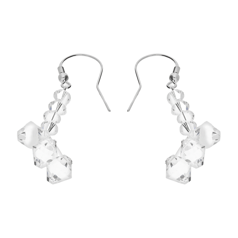 Stříbrné náušnice Grace zdobené krystaly Swarovski. Ideální pro svatby a večerní akce. Ryzost stříbra 925. Objednejte online v J