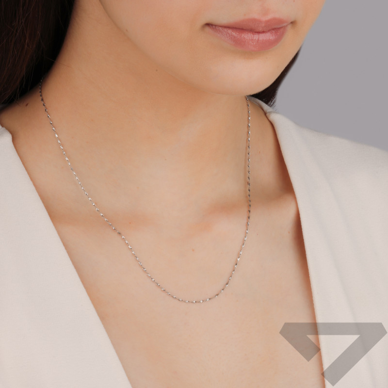 Řetízek z bílého zlata – skrutka 1 mm