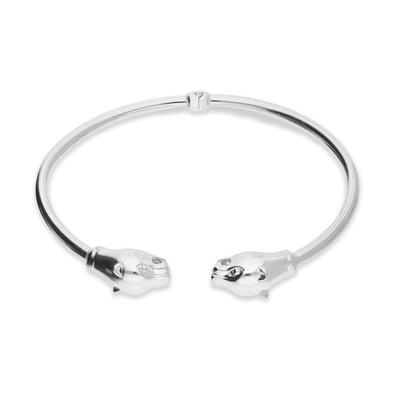 Stříbrný náramek bangle Tygři Ag 925 | iSezam.cz