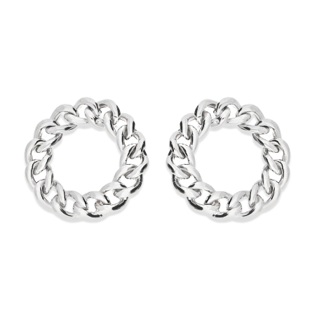 Srebrne Kolczyki Koła Pancer 20mm pr. 925 - JubilerSezam.pl
