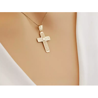 Zlatý křížek s gravírem ryzost 375 - iSezam.cz