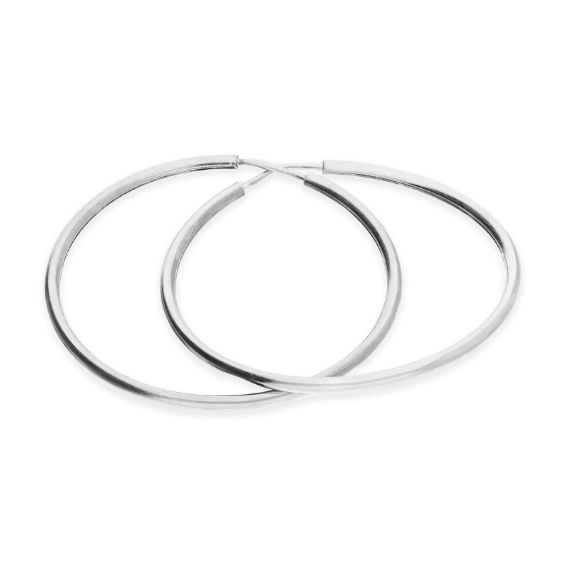 Stříbrné kruhové náušnice 33mm | iSezam.cz