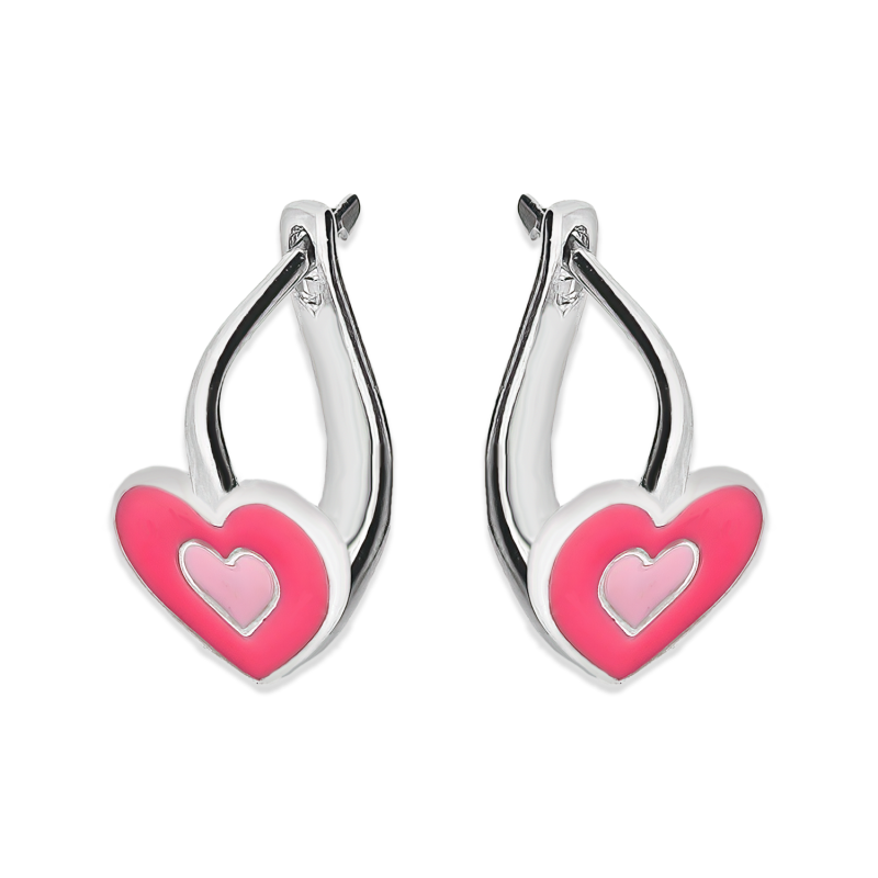 Stříbrné náušnice srdíčka pro holčičku - iSezam.cz