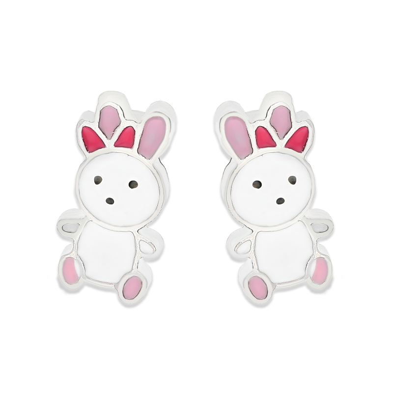 Stříbrné náušnice Králíček pro dívky | iSezam.cz