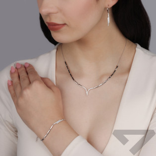 Stříbrný náramek se zirkony ryzost 925 | iSezam.cz