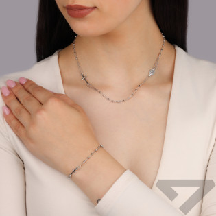Stříbrný náramek růženec Ag 925 s gravírováním | iSezam.cz