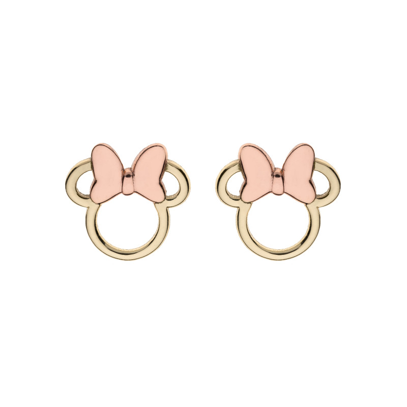 Zlaté náušnice Myška Minnie Disney ryzost 375 - iSezam.cz