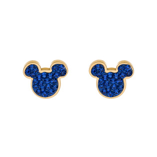 Kolczyki Myszka Mickey Disney - Pozłacana Stal dla Dzieci - JubilerSezam.pl