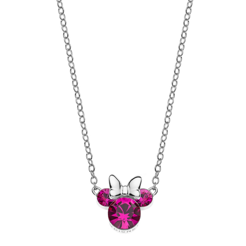 Stříbrný náhrdelník Minnie Mouse Disney se zirkony | iSezam.cz