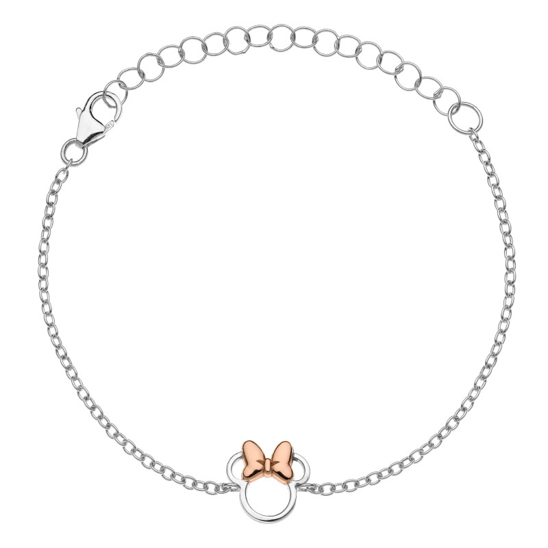 Srebrna Bransoletka Myszka Minnie Disney pr. 925 - JubilerSezam.pl