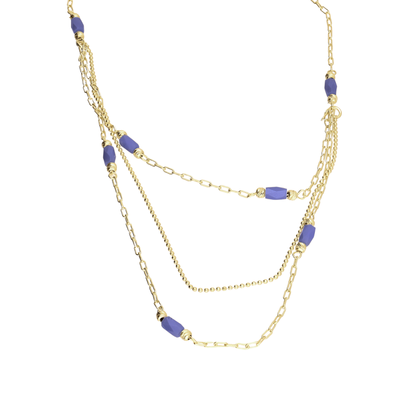 Pozlacený Stříbrný Náhrdelník s Fazolkami | iSezam.cz