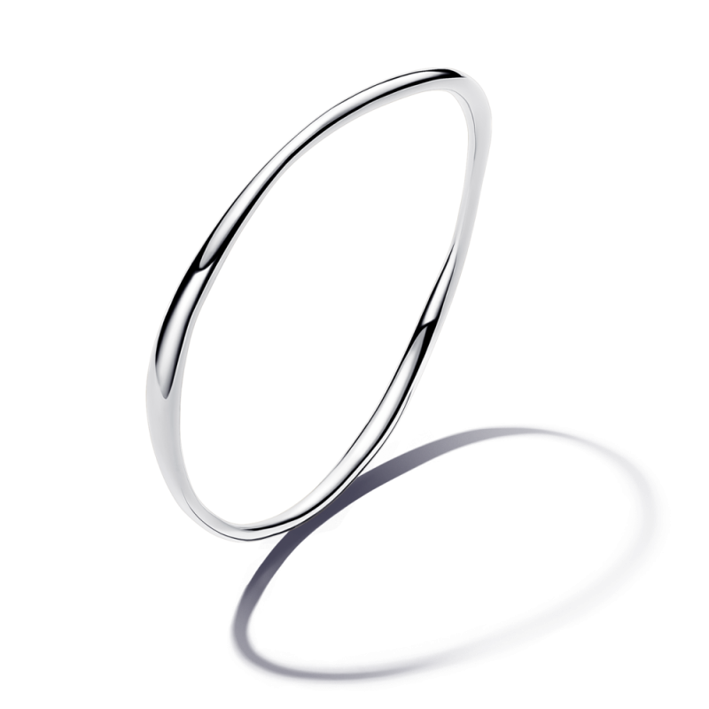 Stříbrný náramek Pandora Bangle Organický tvar | iSezam.cz