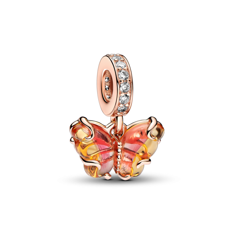 Charms Pandora Motyl Murano Różowo-Żółty 782698C01 - JubilerSezam.pl