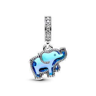 Zawieszka Pandora Słoń Błękitne Szkło Murano 793339C01 - JubilerSezam.pl