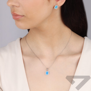 Stříbrný set s opálem Markýza ryzost 925 | iSezam.cz