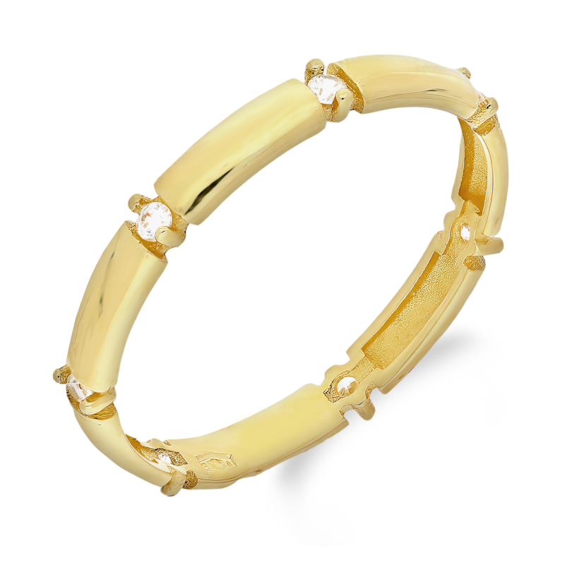 Zlatý prsten se zirkony Rings ryzost 375 | iSezam.cz