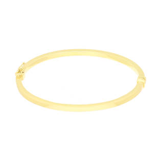Pozlacený stříbrný náramek bangle čtvercový pr. 925 | iSezam.cz
