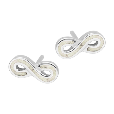 Srebrne Kolczyki Infinity Opal Jubilerski pr. 925 - JubilerSezam.pl