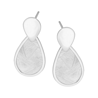 Stříbrné náušnice kapky, broušené a hladké | iSezam.cz