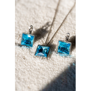 Stříbrná souprava Swarovski Topaz A0 SPARKLE_002 | iSezam.cz