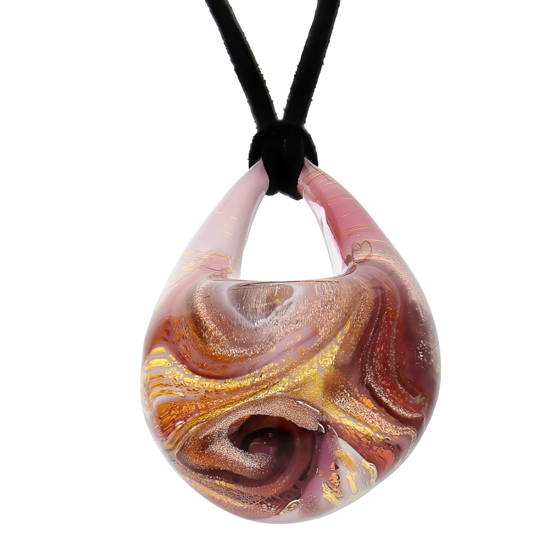 Náhrdelník Murano růžový | iSezam.cz