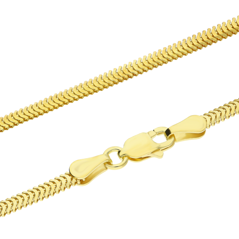 Pozlacený řetízek snake Ag 925 | iSezam.cz