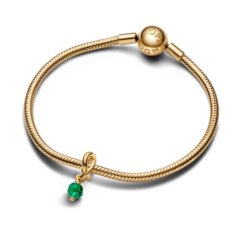 Charms Pandora Zielony Symbol Wieczności 763462C05 - JubilerSezam.pl