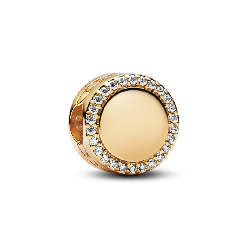 Złoty Charms Pandora z Grawerem 768747C01 - JubilerSezam.pl
