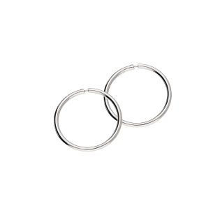 Srebrne Kolczyki Kółka Szarniry 12mm pr. 925 - JubilerSezam.pl