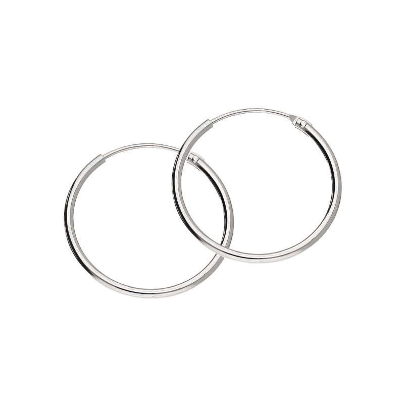 Stříbrné kruhové náušnice 17mm Ag 925 | iSezam.cz