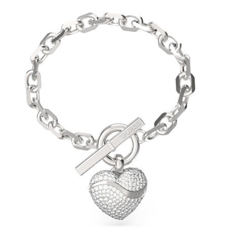 Bransoletka Guess srebrna stal szlachetna JUBB04496JWRH - JubilerSezam.pl