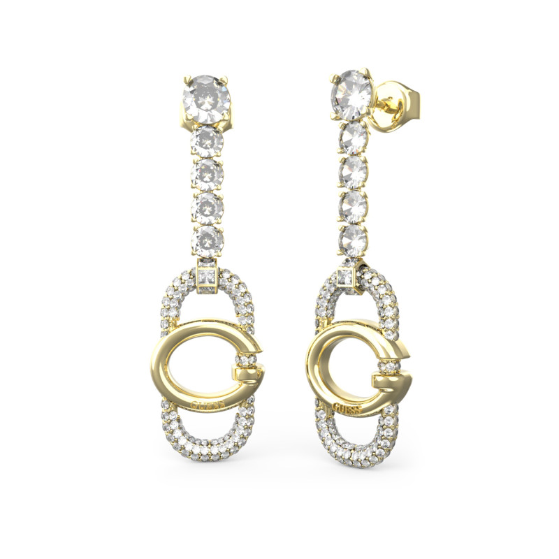 Zlaté dlouhé náušnice Guess JUBE04507JWYG | iSezam.cz