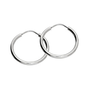 Stříbrné kruhové náušnice 17mm ryzost 925 | iSezam.cz