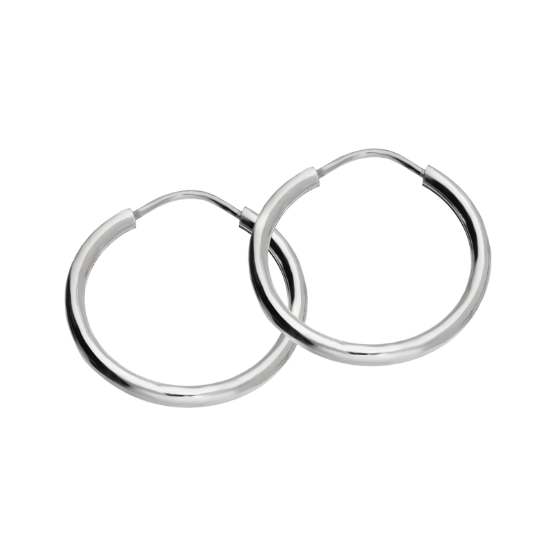 Stříbrné kruhové náušnice 17mm ryzost 925 | iSezam.cz