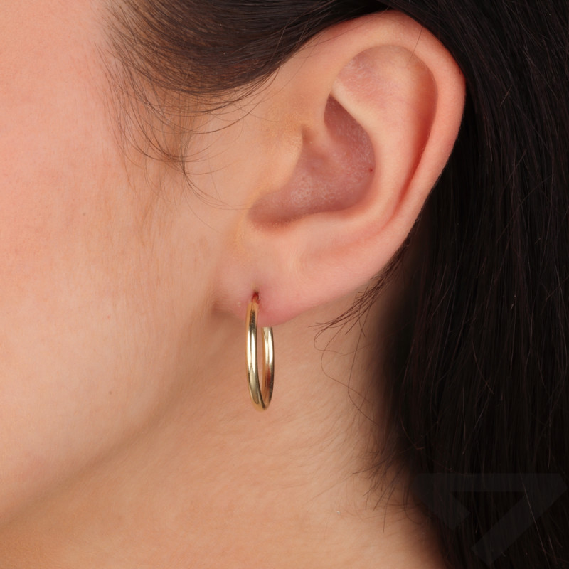 Pozlacené náušnice kruhy kloubové 17mm AT KSZ-17mm-2,0 GOLD ryzost 925