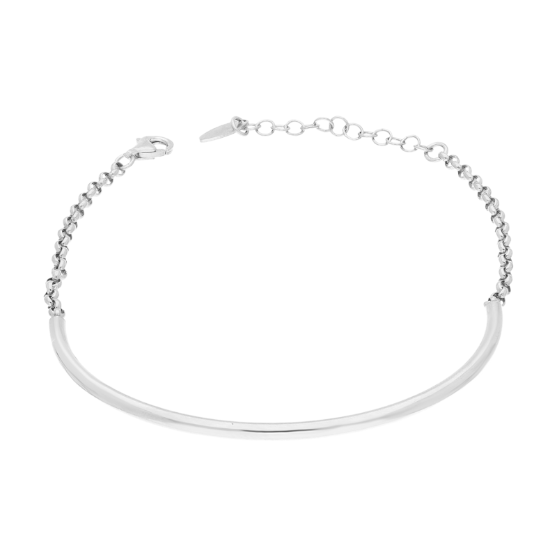 Stříbrný náramek s vypouklou trubičkou | iSezam.cz