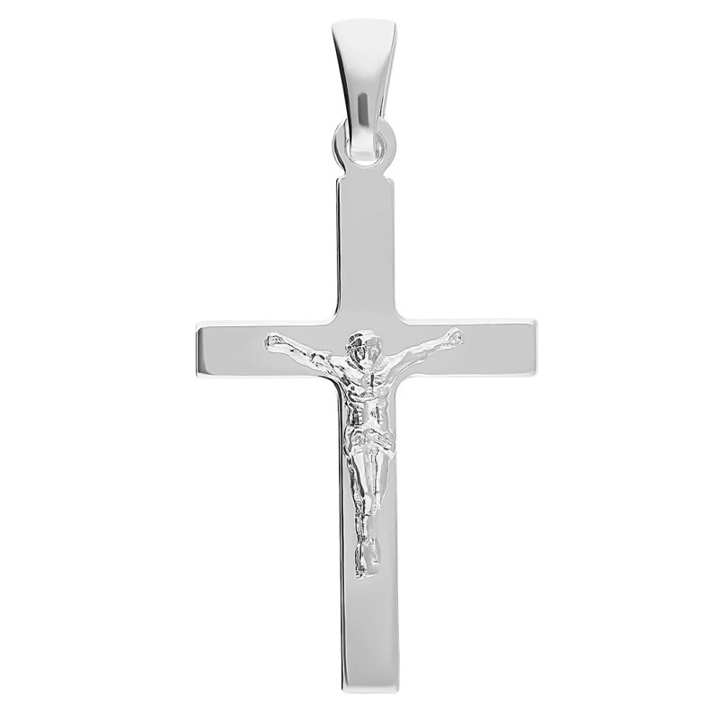 Stříbrný křížek s Ježíšem | Klasický symbol víry | iSezam.cz