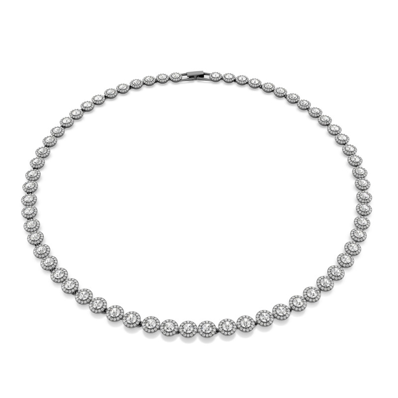 Naszyjnik Swarovski Una Biały z Kryształami - JubilerSezam.pl