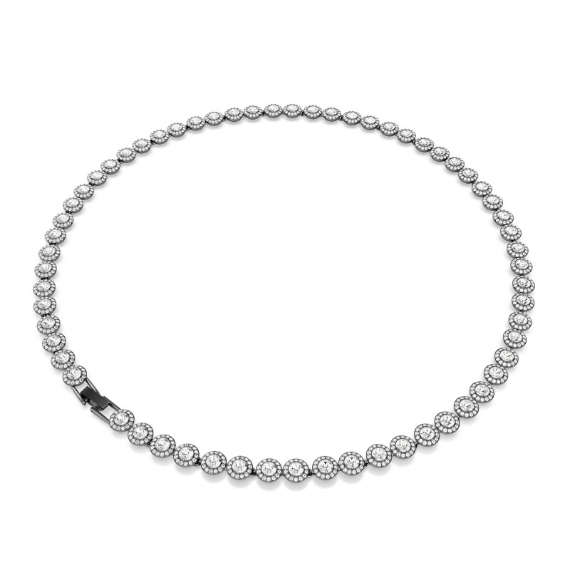 Naszyjnik Swarovski Una Biały z Kryształami - JubilerSezam.pl