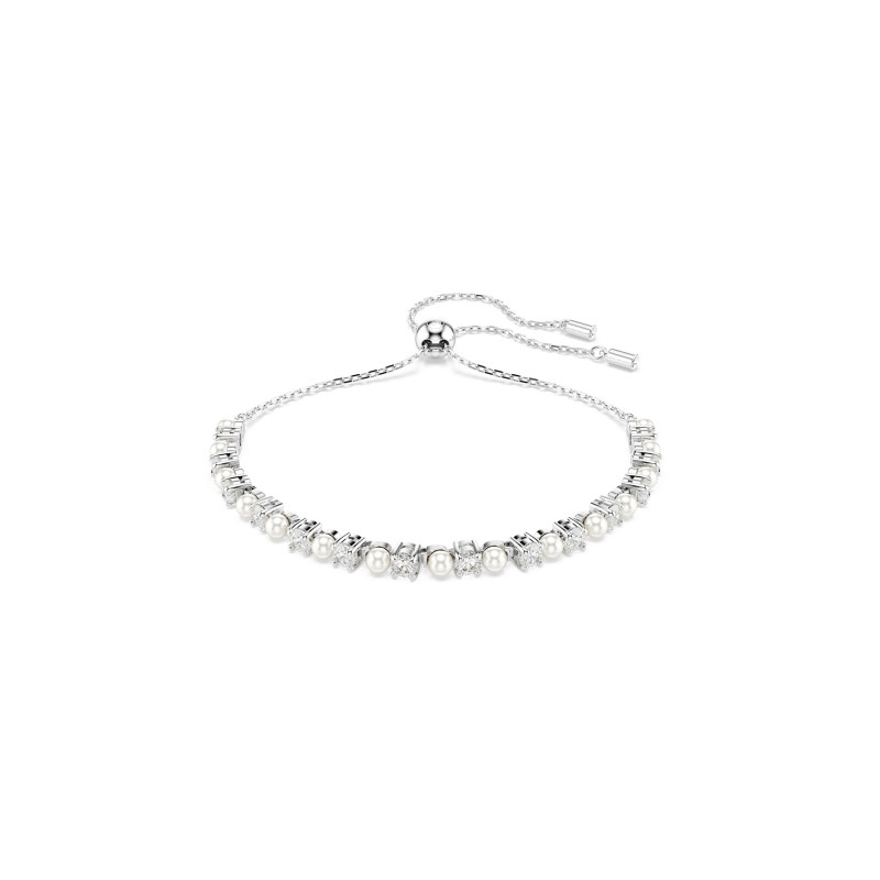 Bransoletka Swarovski Matrix Kryształowa Perła Biała - JubilerSezam.pl